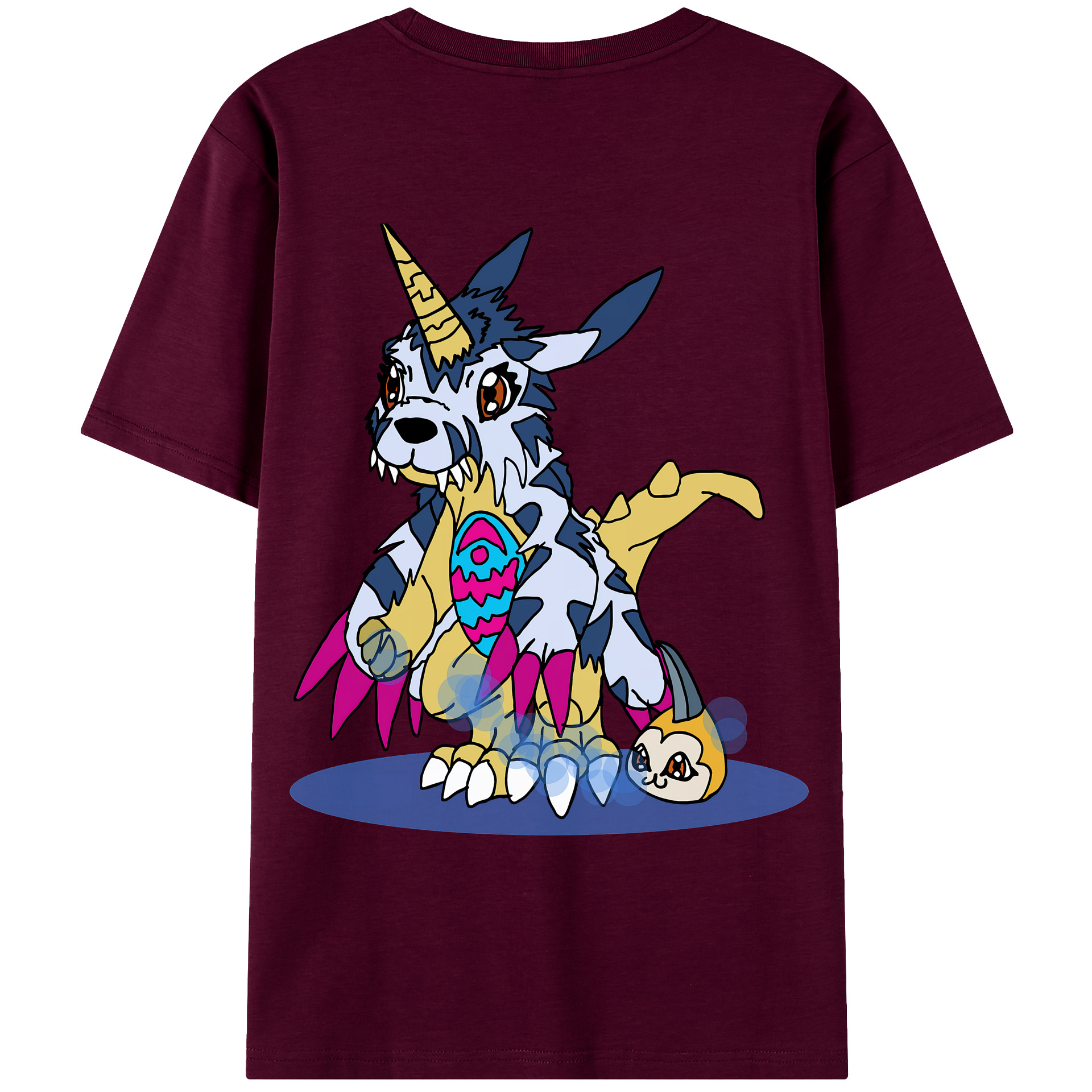 （画像用） Digimon デジタルモンスター/デジモン レディース半袖Tシャツ(バックプリント)